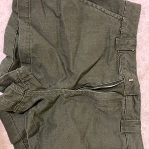 Olive green shorts